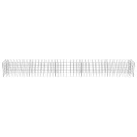 vidaXL Gabion Raised Bed Galvanized Steel 177.2"x19.7"x19.7"