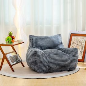 Bean Bag Chair for Adults with Armrests - Oversized Comfy Beige Beanbag Lounge Lazy Floor Sofa Chair for Living Room, Bedroom & Dorm