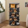 VEVOR 5-Tier Rotating Shoe Rack Tower 360¬∞ Spinning Shoe Display Carousel Black