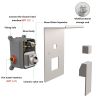 Rainfall Shower System With Storage Rack 10 inch Shower Faucet Set Brushed Nickel with High Pressure with Square Shower Head Luxury Shower Set Wall Mo