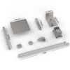 Rainfall Shower System With Storage Rack 10 inch Shower Faucet Set Brushed Nickel with High Pressure with Square Shower Head Luxury Shower Set Wall Mo