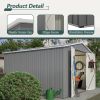 10 x 10 FT Outdoor Storage Shed, Large Metal Tool Sheds with Updated Frame Structure and Lockable Doors, Garden Shed for Backyard Garden Patio Lawn