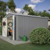 10 x 10 FT Outdoor Storage Shed, Large Metal Tool Sheds with Updated Frame Structure and Lockable Doors, Garden Shed for Backyard Garden Patio Lawn