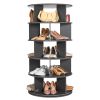 VEVOR 5-Tier Rotating Shoe Rack Tower 360¬∞ Spinning Shoe Display Carousel Black