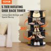 VEVOR 5-Tier Rotating Shoe Rack Tower 360¬∞ Spinning Shoe Display Carousel Black