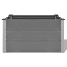 vidaXL Garden Raised Bed WPC 100x50x54 cm Grey (Option: as picture)