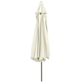 vidaXL Garden Parasol with Metal Pole 153.5" Sand White (Option: as picture)