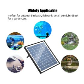 Solar Fountain Pump 6.5W 6 Fountain Modes Energy Saving Solar Water Pump for Pool Garden Yard (Color: Black)