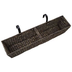 vidaXL Garden Planters 2 pcs Water Hyacinth Brown (Option: as picture)