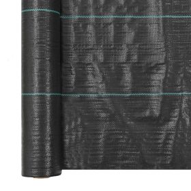 vidaXL Weed & Root Control Mat PP 1x25 m Black (Option: as picture)