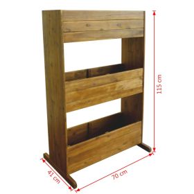vidaXL 3-Tier Garden Raised Bed Solid Acacia Wood (Option: as picture)