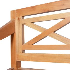 vidaXL Batavia Bench 98 cm Solid Mahogany Wood Light Brown (Option: as picture)
