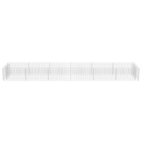vidaXL Gabion Raised Bed Galvanized Steel 212.6"x35.4"x19.7" (Option: as picture)