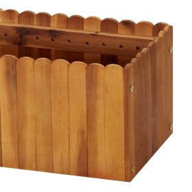 vidaXL Garden Raised Bed 78.7"x11.8"x9.8" Solid Acacia Wood (Option: as picture)