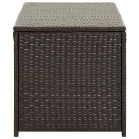 vidaXL Garden Storage Box Poly Rattan 100x50x50 cm Brown (Option: as picture)