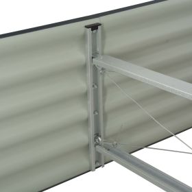 vidaXL Garden Raised Bed 320x80x44 cm Galvanised Steel Grey (Option: as picture)