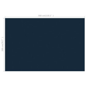vidaXL Floating PE Solar Pool Film 118.1"x78.7" Black and Blue (Option: as picture)