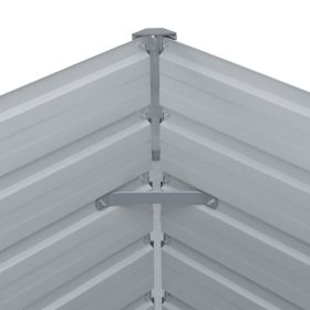 vidaXL Garden Raised Bed Galvanised Steel 600x80x45 cm Grey (Option: as picture)