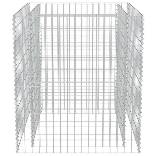 vidaXL Gabion Raised Bed Galvanized Steel 35.4"x35.4"x39.4"