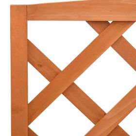 vidaXL Trellis Planter with Shelves Orange 70x42x120 cm Solid Firwood (Option: as picture)